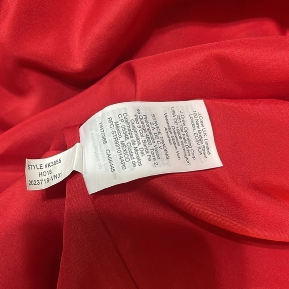 J. Crew Red Dandelion Floral Long Sleeve Dress Fully Lined Women’s Size 2 - Picture 9 of 9